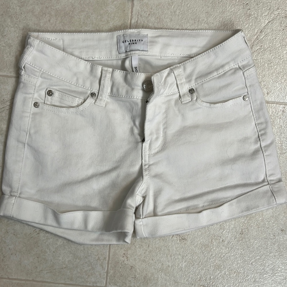 White junior shorts